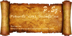 Pokoráczki Szimóna névjegykártya